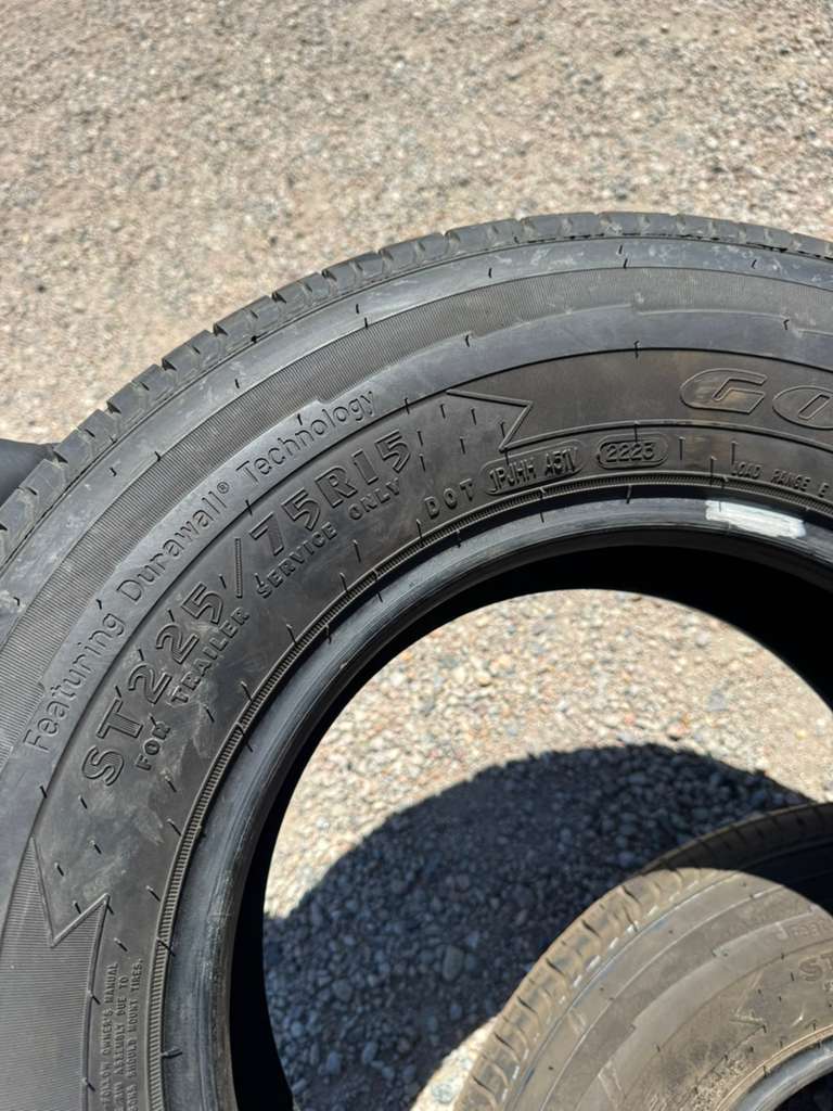 ST225/75R15 Pair (2 Used Tires) Goodyear Endurance