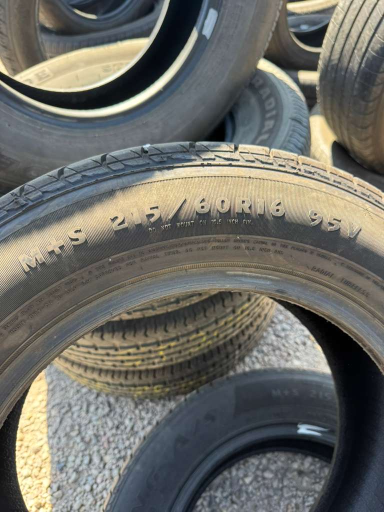 215/60R16 Pair (2 Used Tires) Douglas Touring