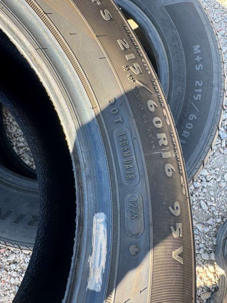 215/60R16 Pair (2 Used Tires) Douglas Touring
