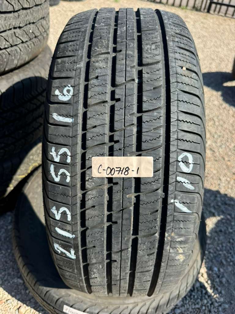 215/55R16 Pair (2 Used Tires) DeanTires Road Control