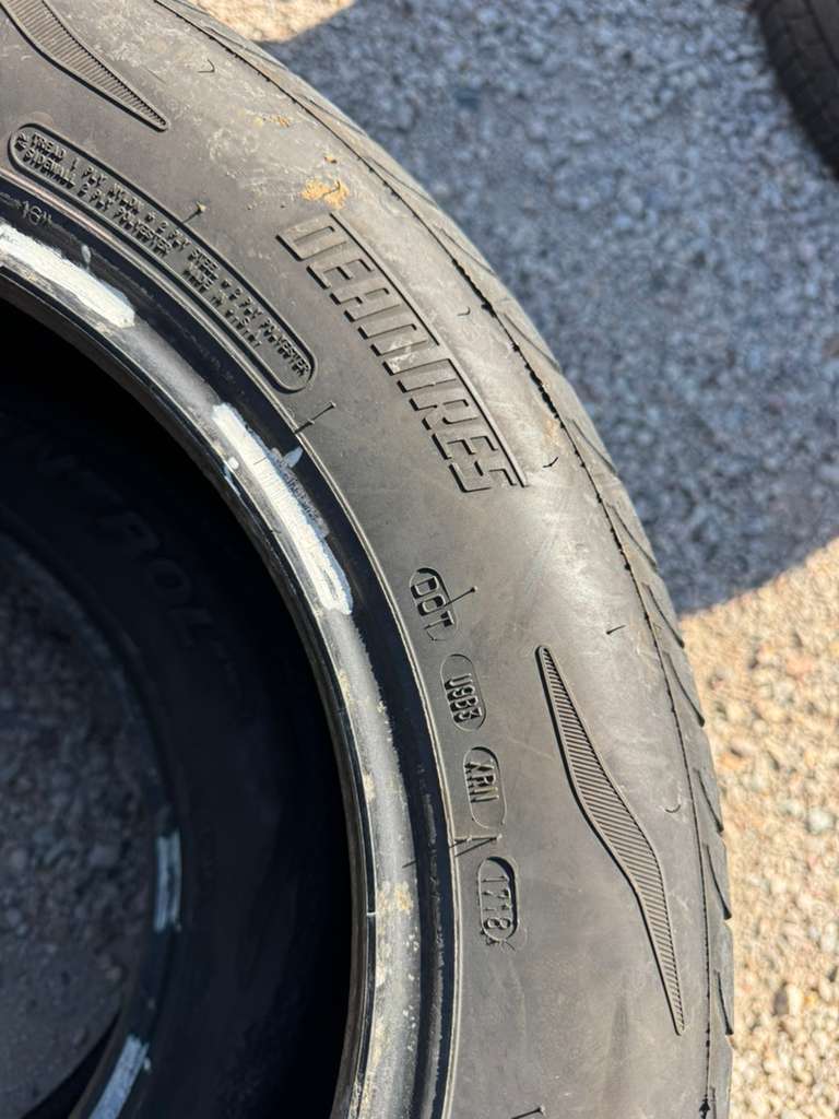 215/55R16 Pair (2 Used Tires) DeanTires Road Control