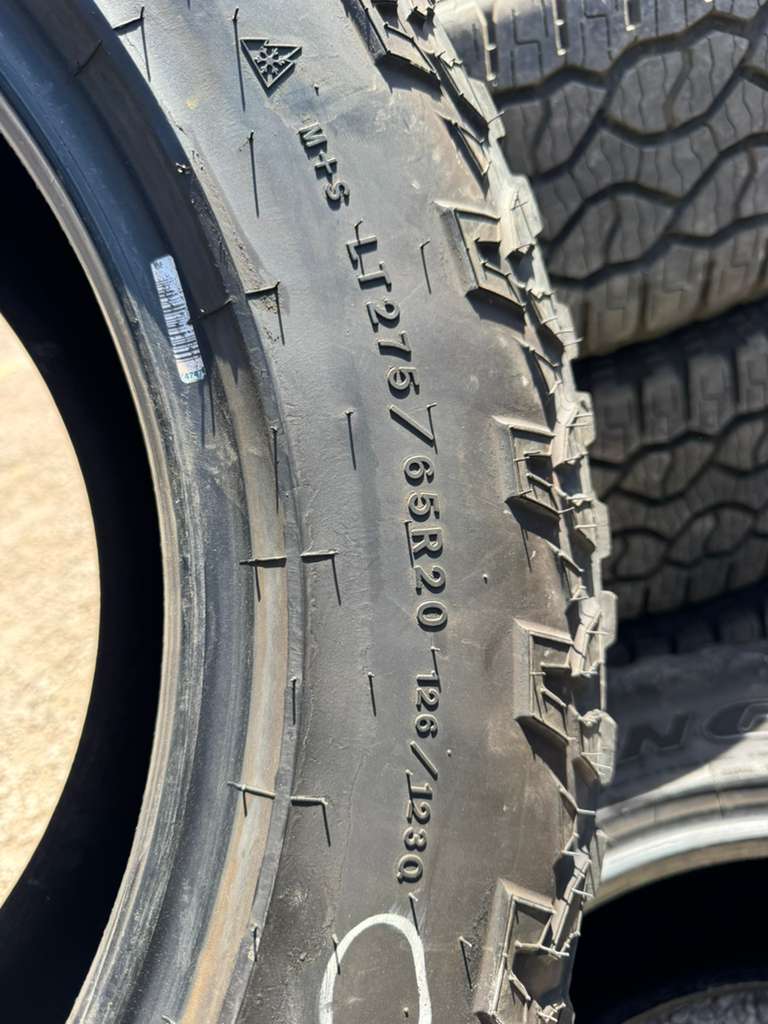 LT275/65R20 Pair (2 Used Tires) Goodyear UltraTerrain AT
