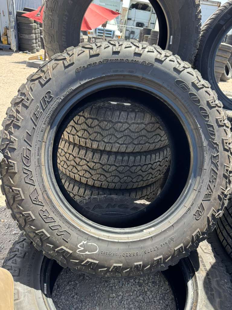 LT275/65R20 Pair (2 Used Tires) Goodyear UltraTerrain AT
