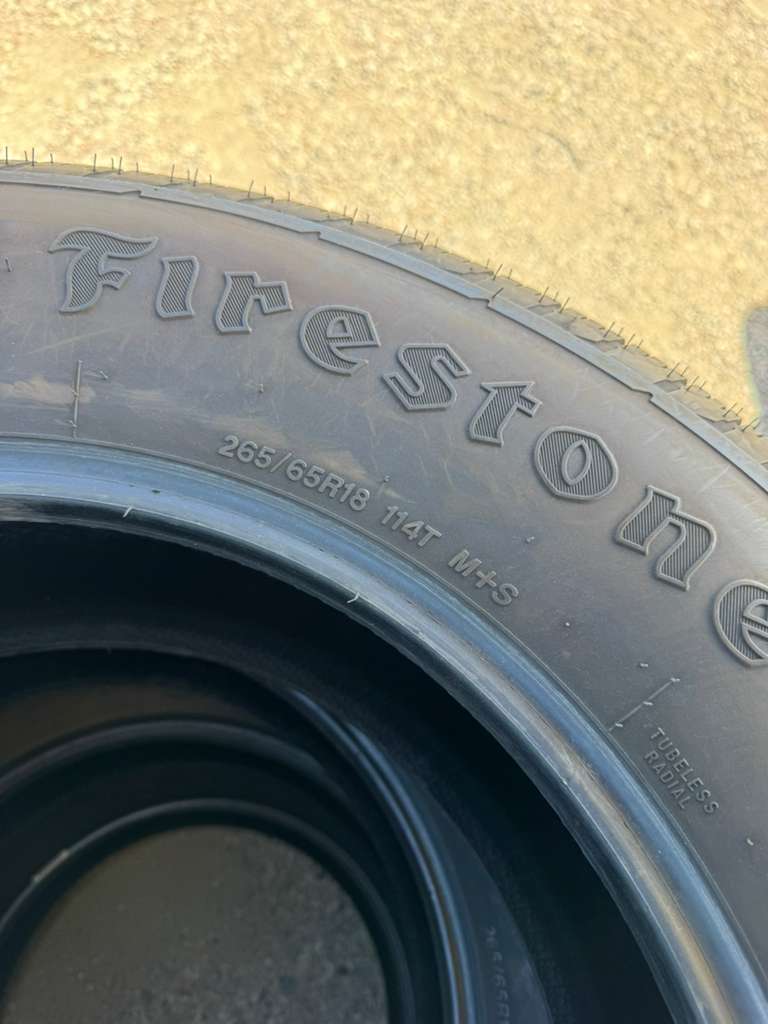 265/65R18 Set (4 Used Tires) Firestone Destination LE3