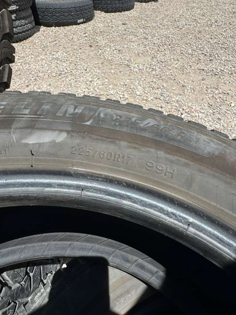 225/60R17 Pair (2 Used Tires) Michelin Cross Climate