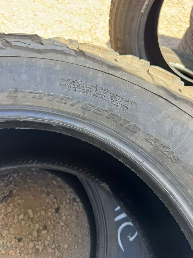 LT275/65R18 Pair (2 Used Tires) Bfgoodrich KO3