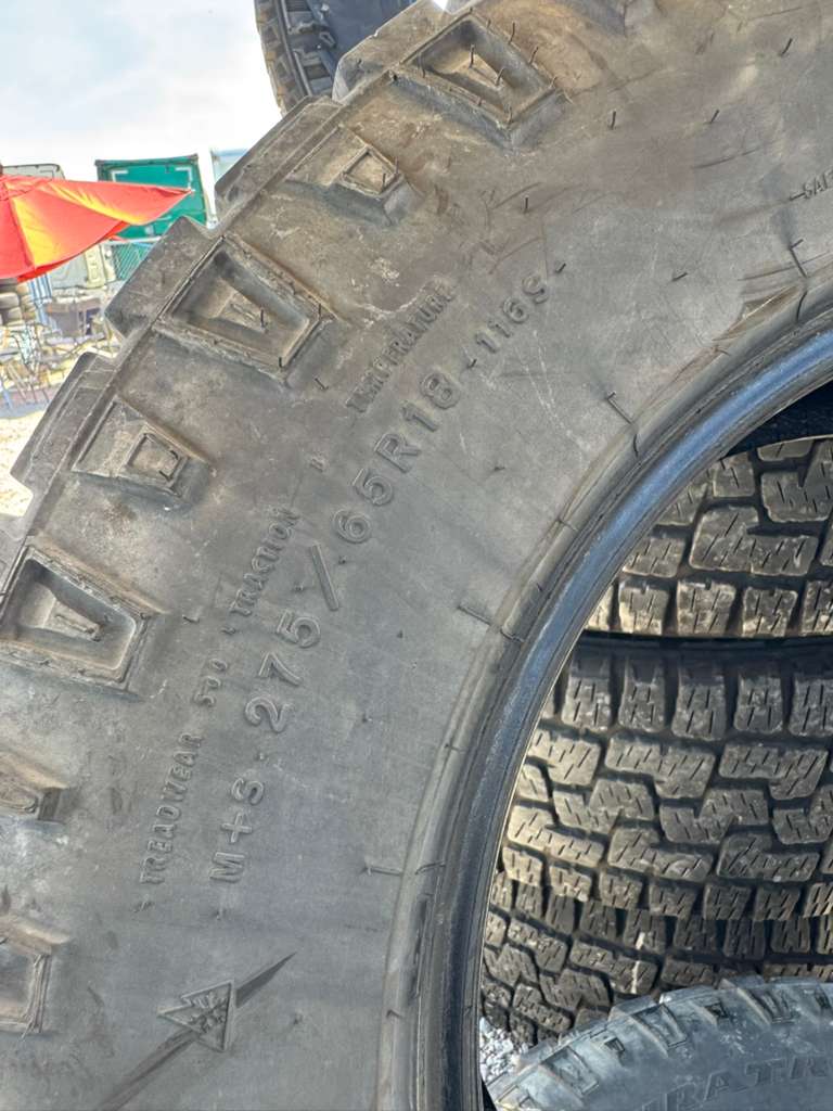 275/65R18 Pair (2 Used Tires) Goodyear DuraTrac