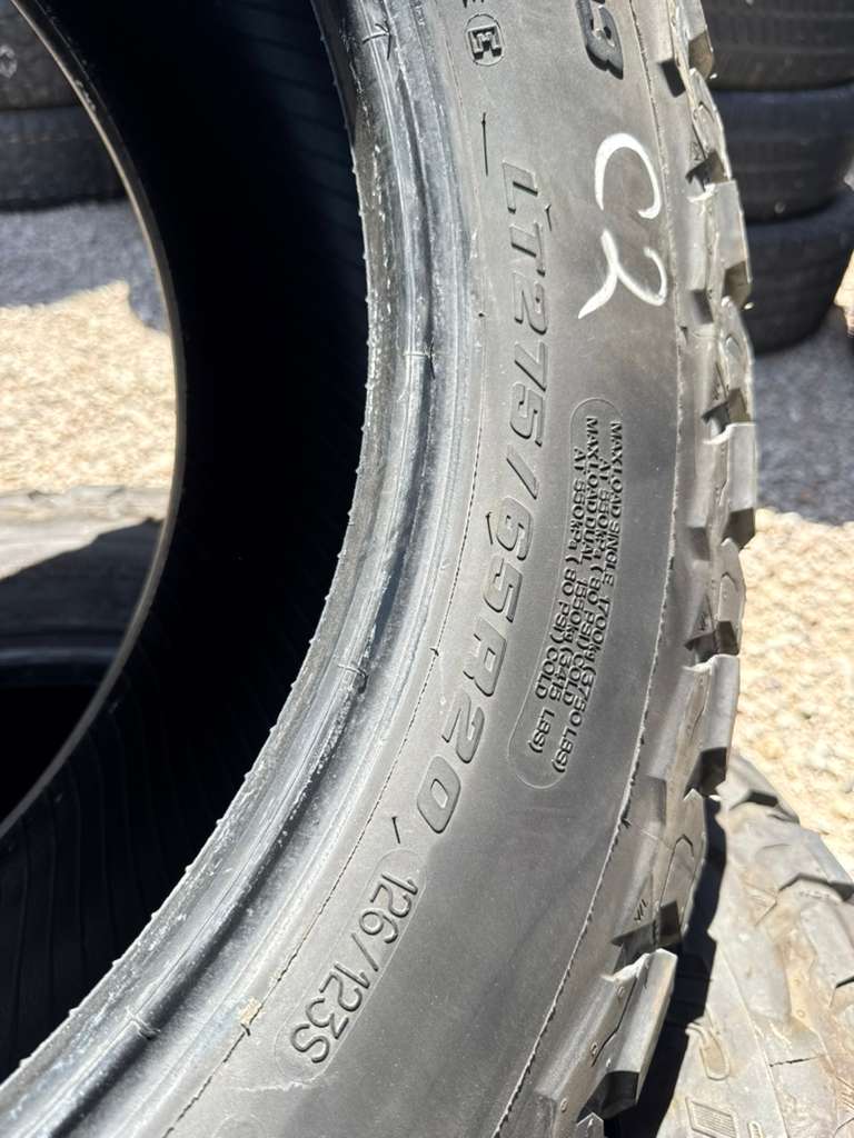 LT275/65R20 Pair (2 Used Tires) Bfgoodrich KO3