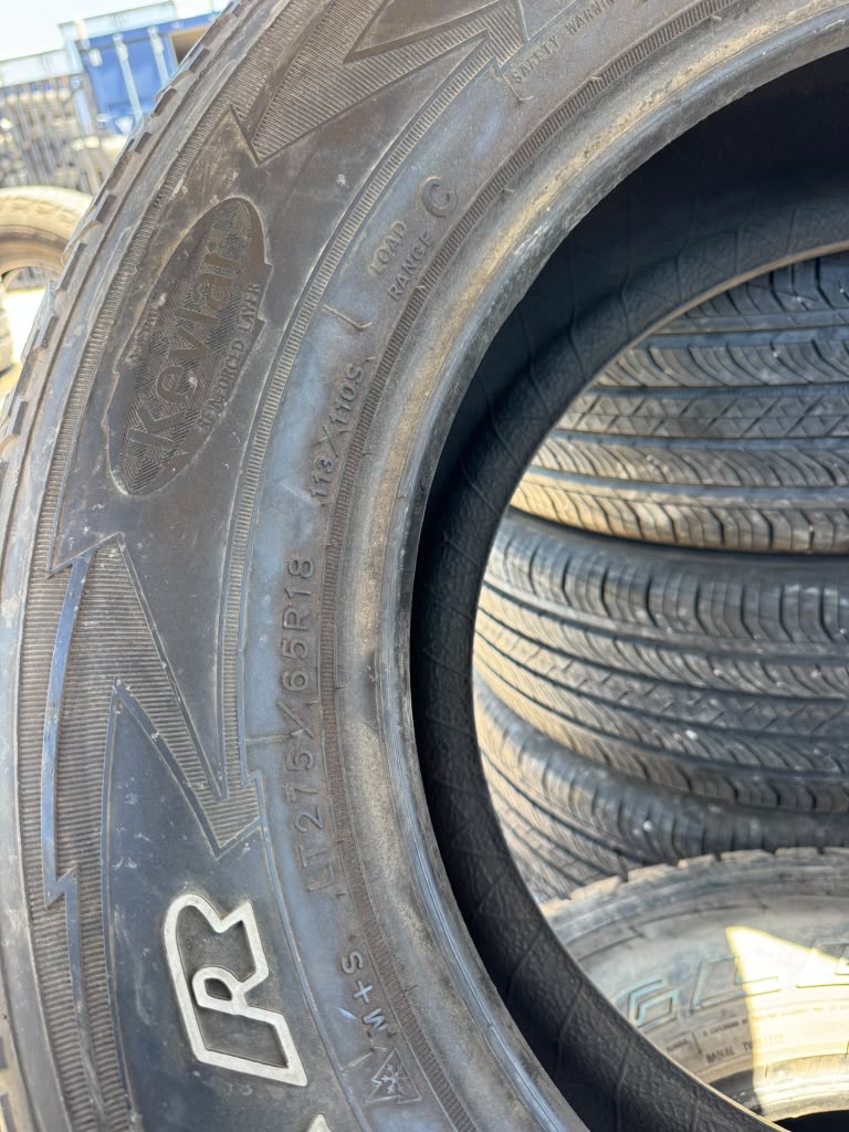 LT275/65R18 Pair (2 Used Tires) Goodyear Wrangler