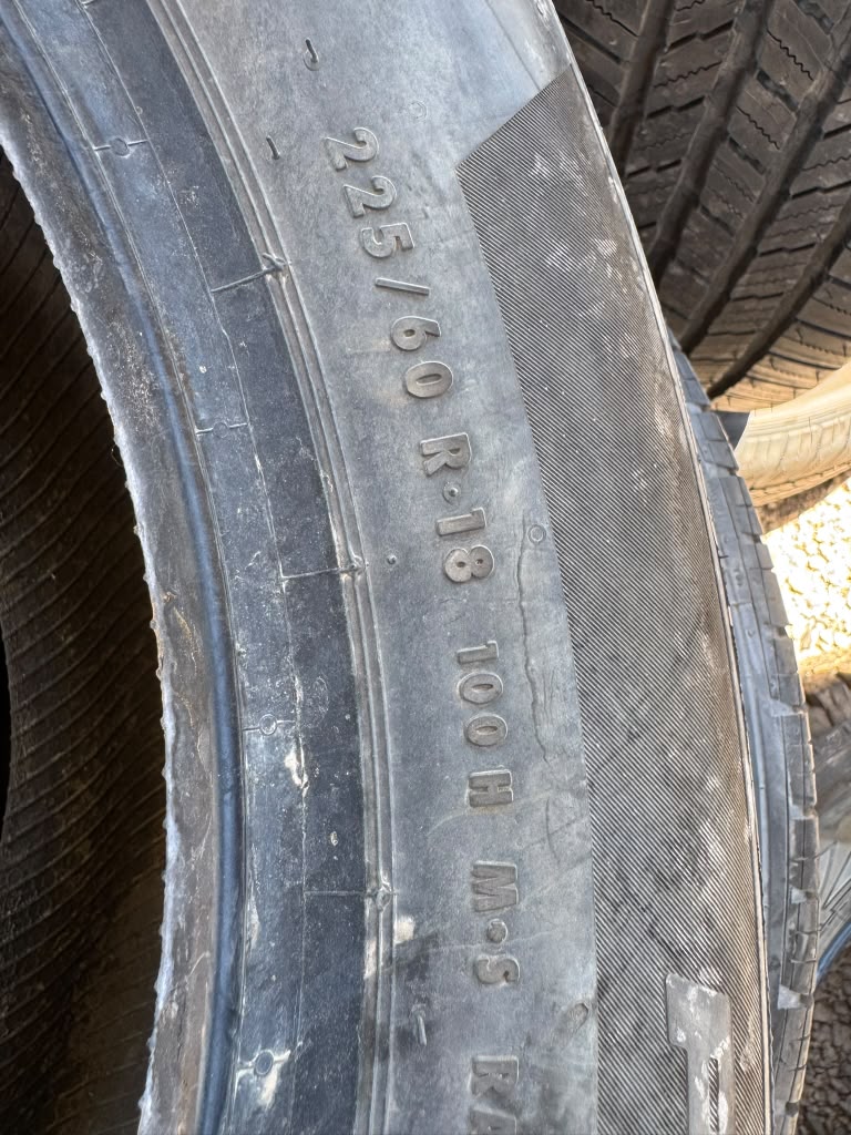 225/60R18 Set (4 Used Tires) Continental Pro Contact