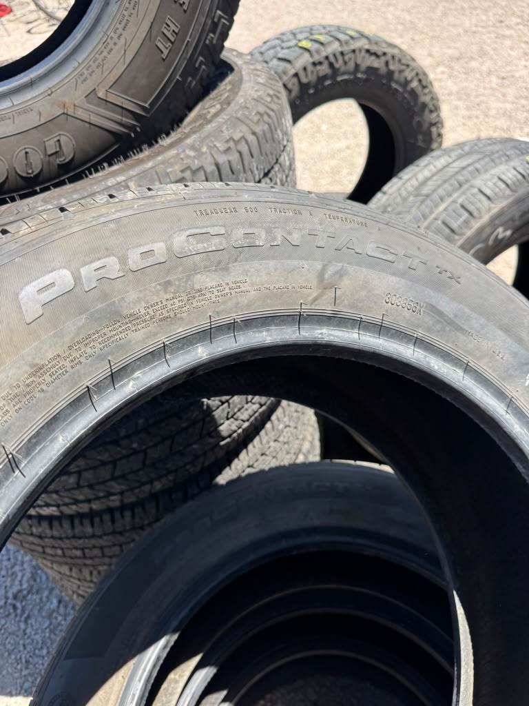 225/60R18 Set (4 Used Tires) Continental Pro Contact