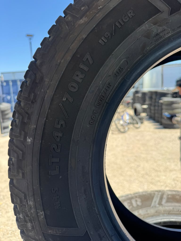 LT245/70R17 Set (4 Used Tires) Goodyear Workhorse