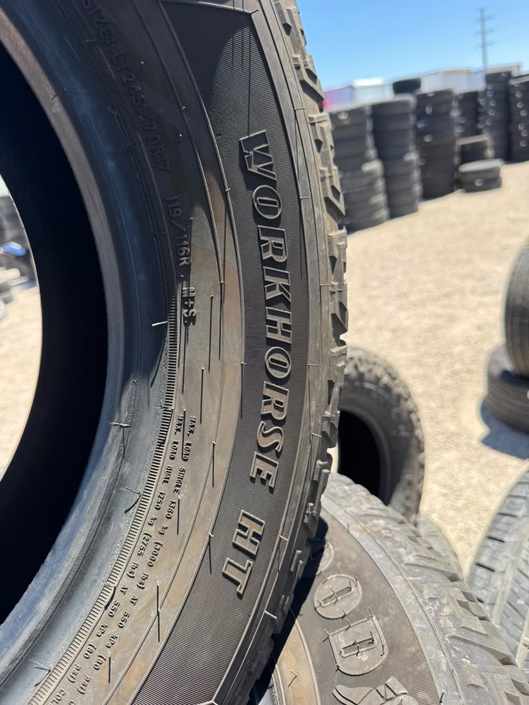 LT245/70R17 Set (4 Used Tires) Goodyear Workhorse