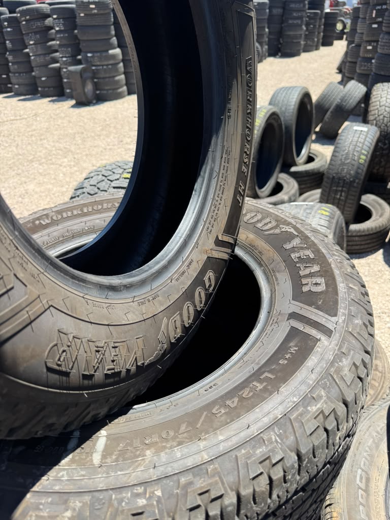 LT245/70R17 Set (4 Used Tires) Goodyear Workhorse