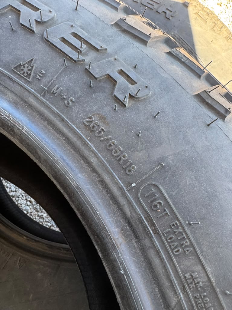 265/65R18 Pair (2 Used Tires) Cooper Discoverer Rugged Trek