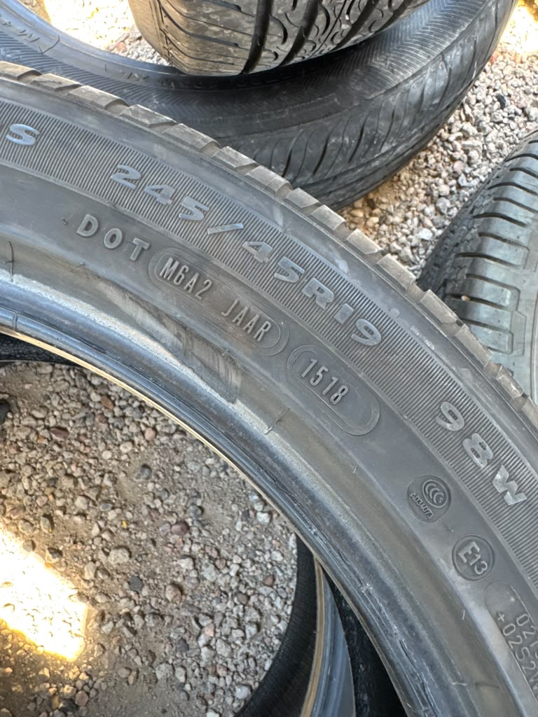 245/45R19 Pair (2 Used Tires) Goodyear Eagle Touring