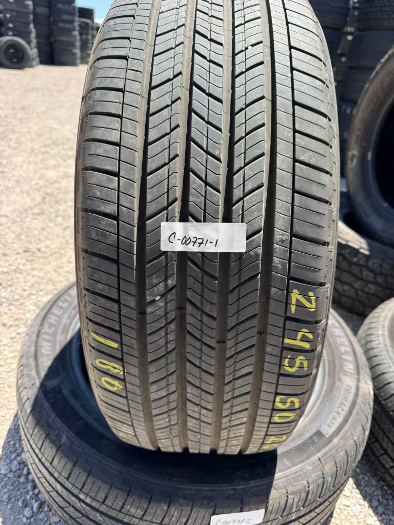 245/50R20 Pair (2 Used Tires) Michelin Primacy LTX