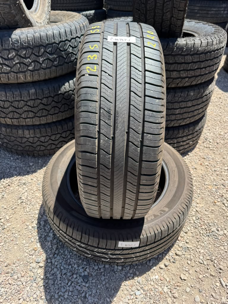 235/55R19 Pair (2 Used Tires) Michelin X Tour