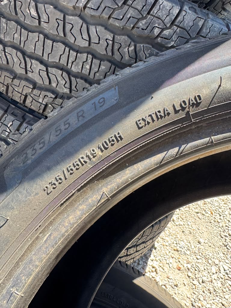 235/55R19 Pair (2 Used Tires) Michelin X Tour