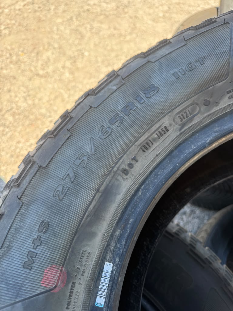 275/65R18 Set (4 Used Tires) Goodyear Territory