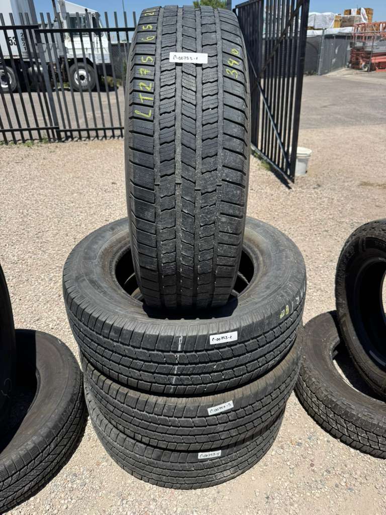 LT275/65R20 Set (4 Used Tires) Michelin Defender LTX M/S