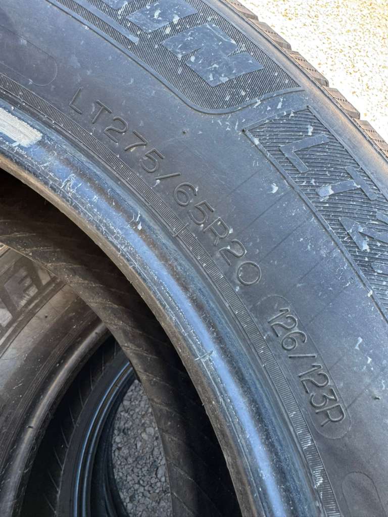 LT275/65R20 Set (4 Used Tires) Michelin Defender LTX M/S