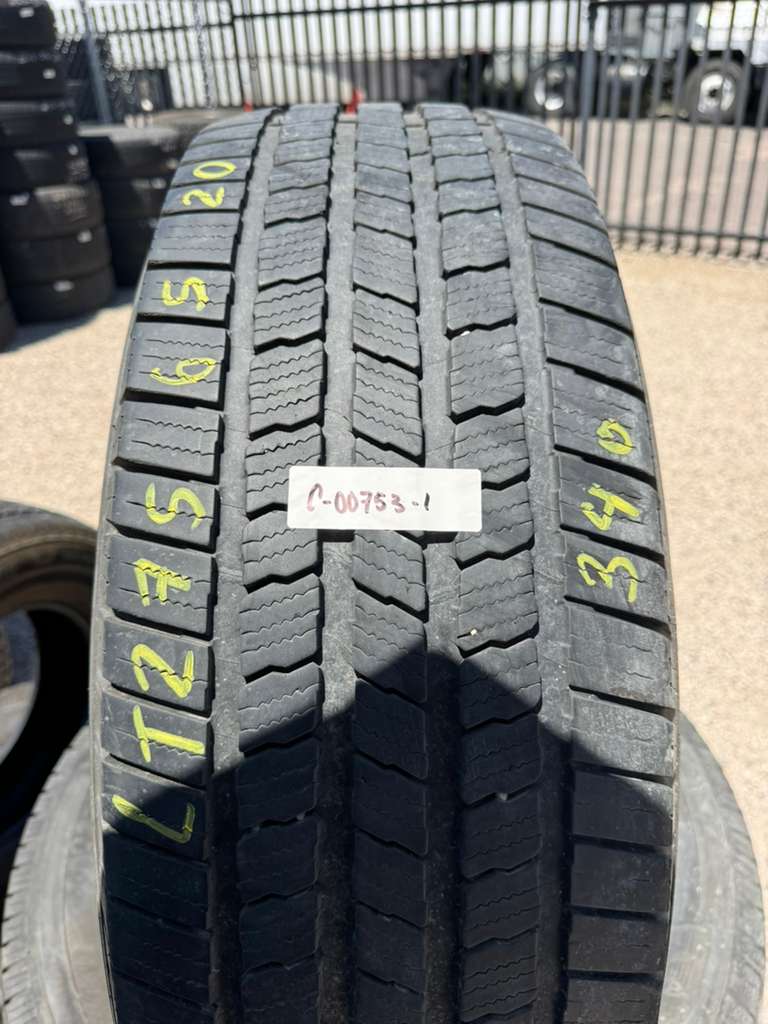 LT275/65R20 Set (4 Used Tires) Michelin Defender LTX M/S