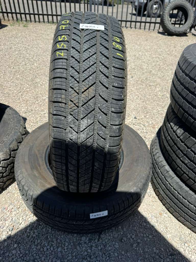 255/70R17 Pair (2 Used Tires) Bridgestone Alenza