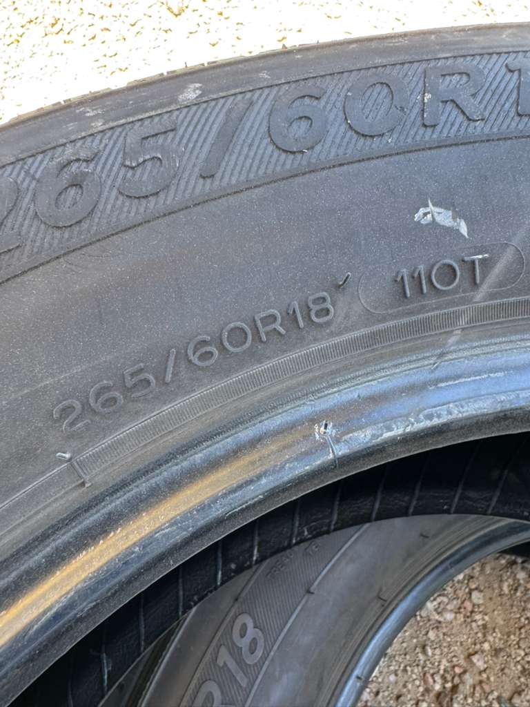 265/60R18 Pair (2 Used Tires) Michelin Premier LTX