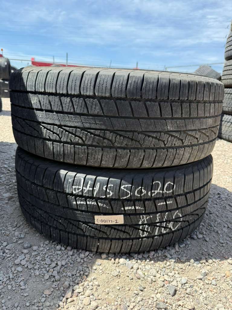 245/50R20 Pair (2 used Tires) Goodyear Assurance