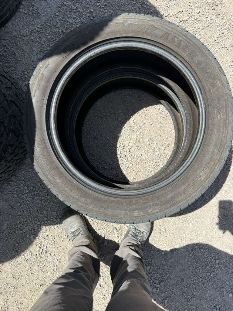 245/50R20 Pair (2 used Tires) Goodyear Assurance