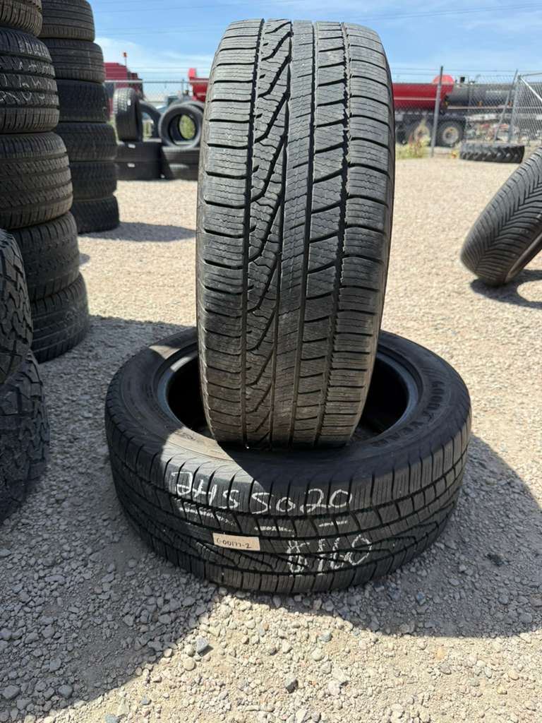 245/50R20 Pair (2 used Tires) Goodyear Assurance