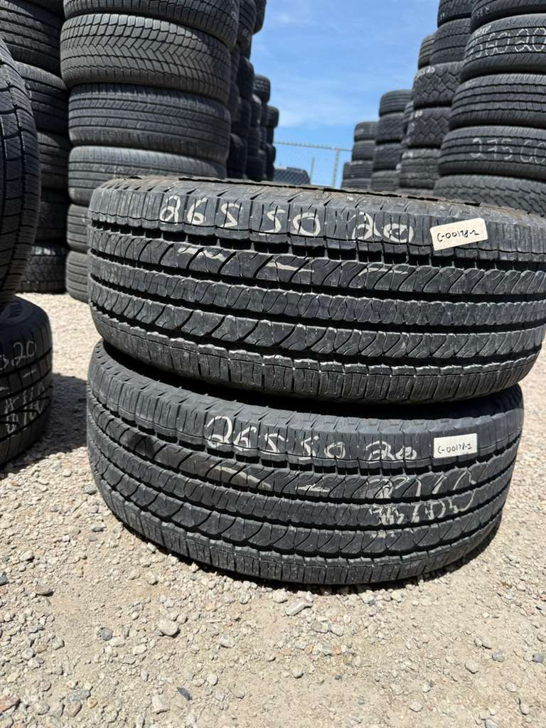 265/50R20 Pair (2 Used Tires) Goodyear Fortera