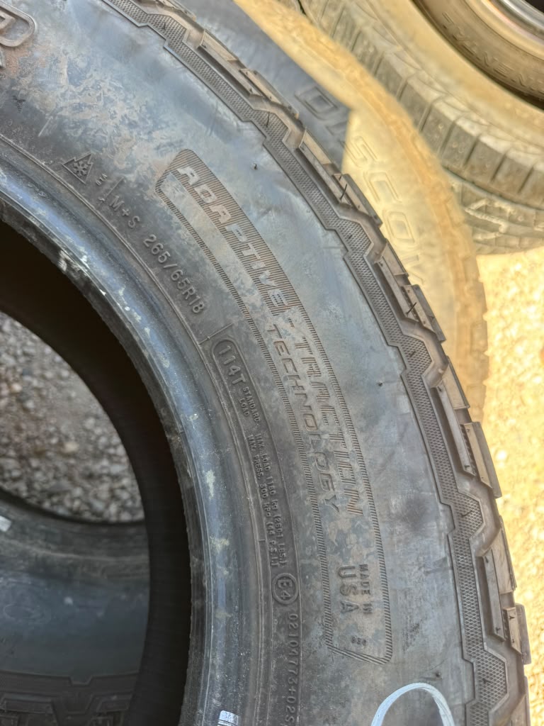 265/65R18 Pair (2 Used Tires) Cooper Discoverer AT3