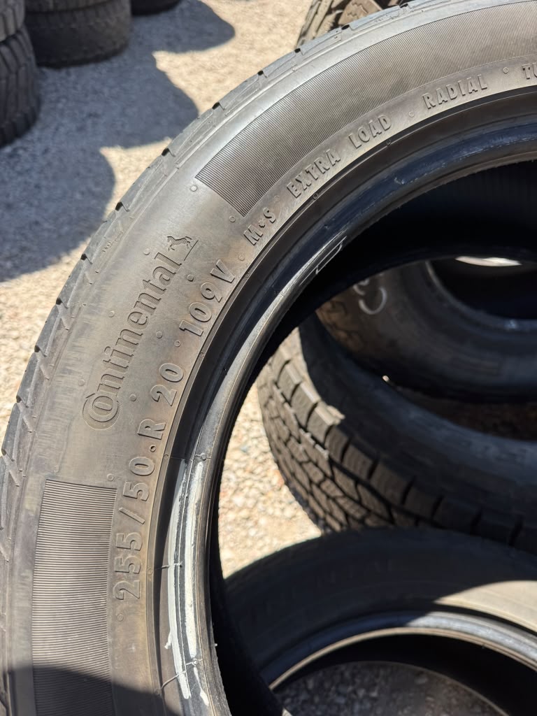 255/50R20 Pair (2 Used Tires) Continental Sure Contact