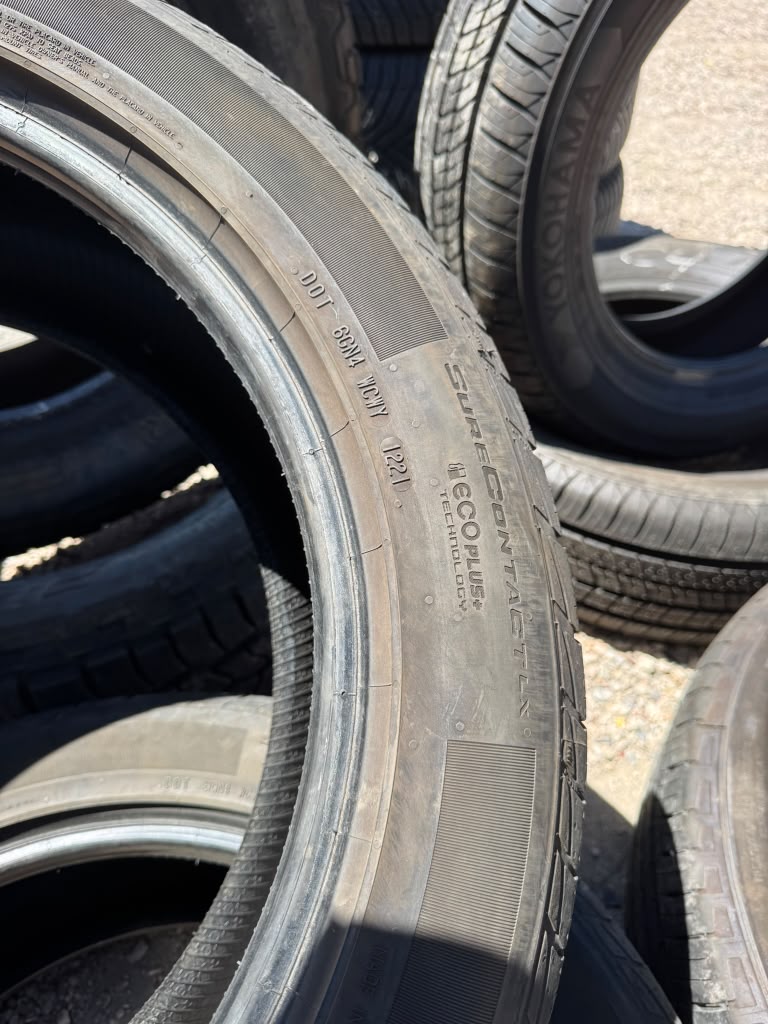 255/50R20 Pair (2 Used Tires) Continental Sure Contact