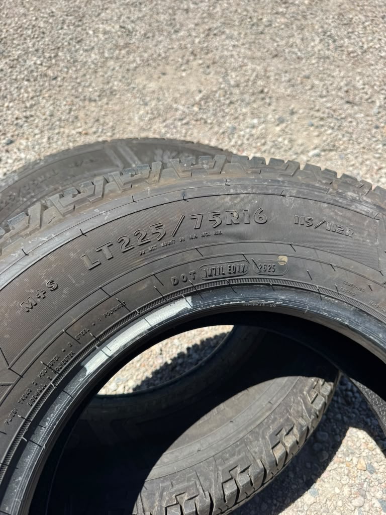 LT225/75R16 Pair (2 Like New Tires) Goodyear Wrangler WorkHorse HT