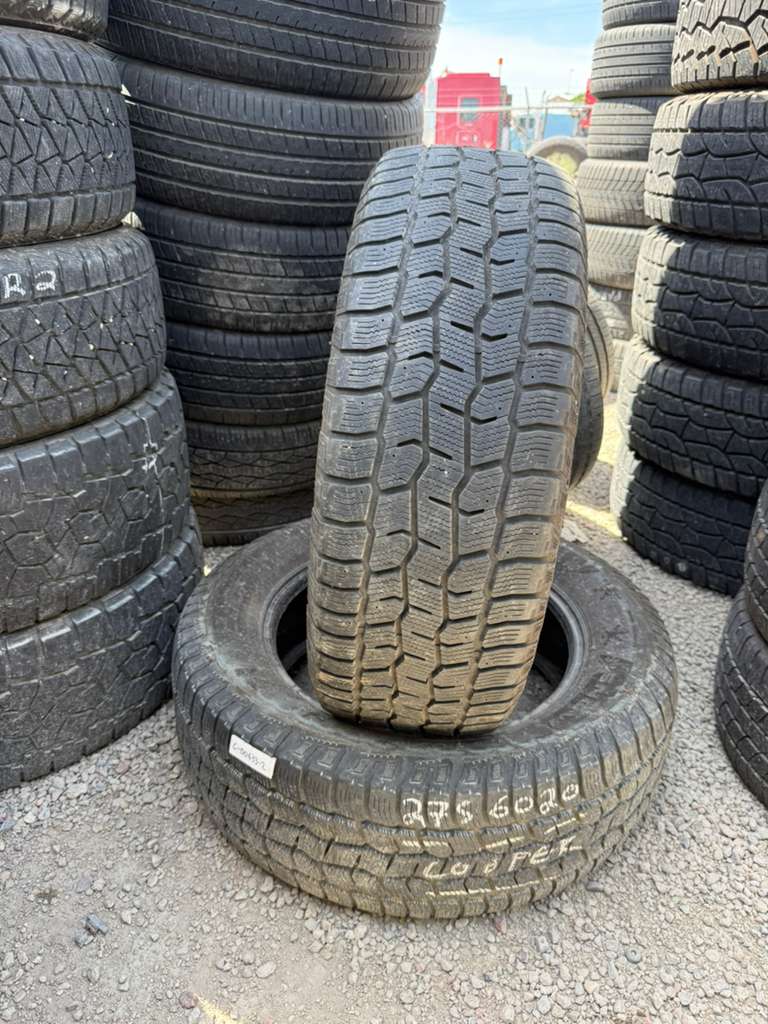275/60R20 Pair (2 Used Tires) Cooper Discoverer Snow Claw