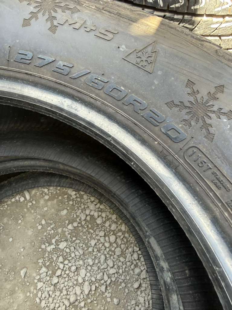 275/60R20 Pair (2 Used Tires) Cooper Discoverer Snow Claw