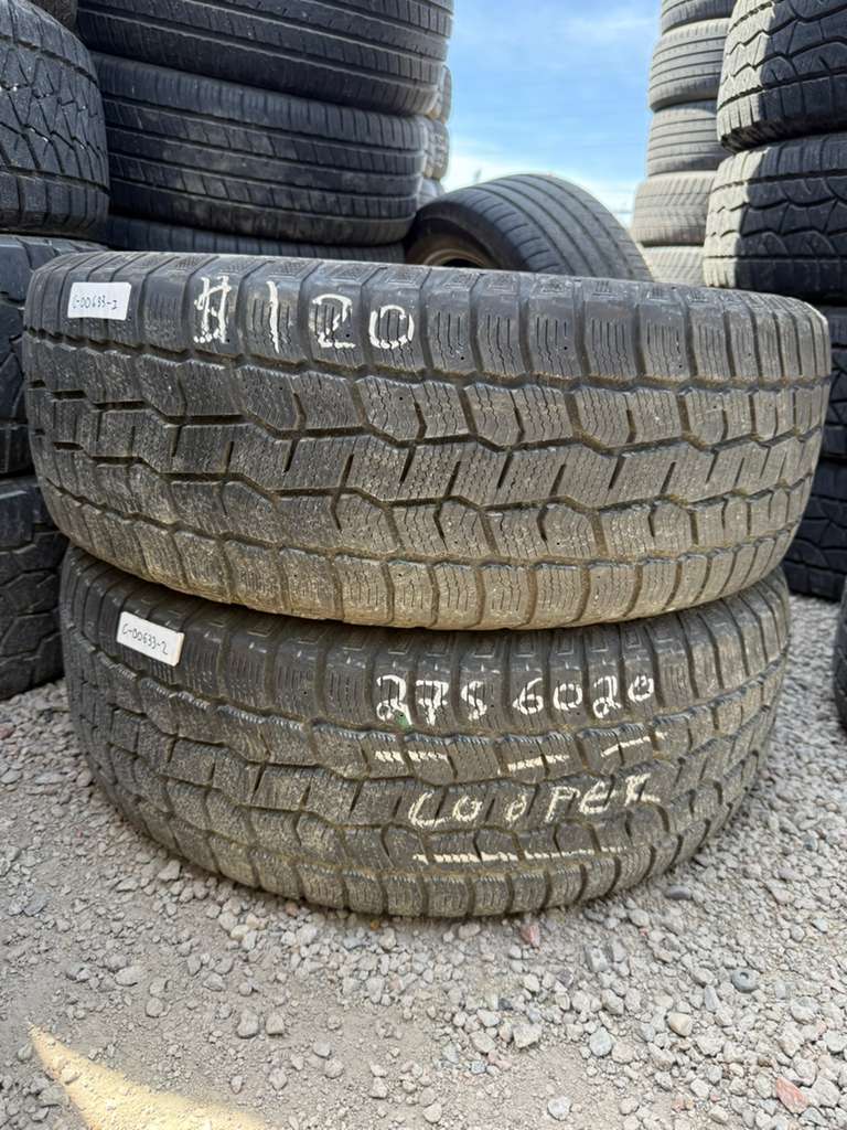 275/60R20 Pair (2 Used Tires) Cooper Discoverer Snow Claw