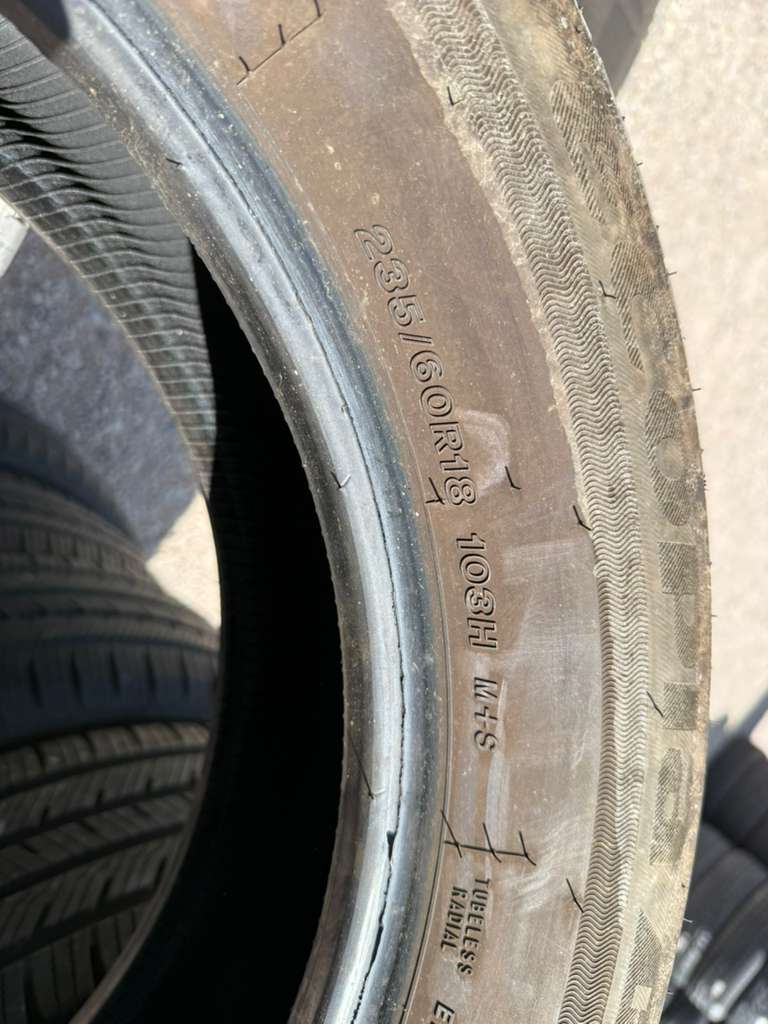 235/60R18 Set (4 Used Tires) Bridgestone Ecopia HL422