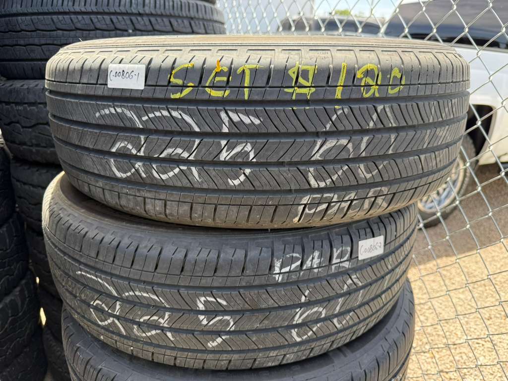 225/60R18 Pair (2 Used Tires) Michelin Primacy AS
