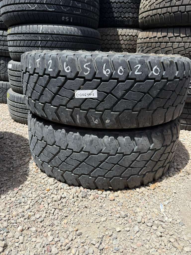 LT265/60R20 Pair (2 Used Tires) Cooper Discoverer S/T Maxx