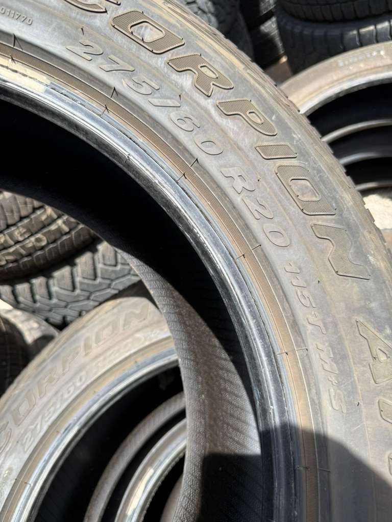 275/60R20 Set (4 Used Tires) Pirelli Scorpion ATR