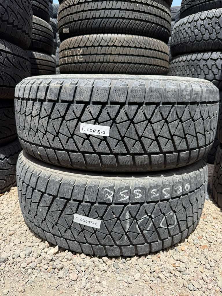 255/55R20 Pair (2 Used Tires) Bridgestone Blizzak DM-V2