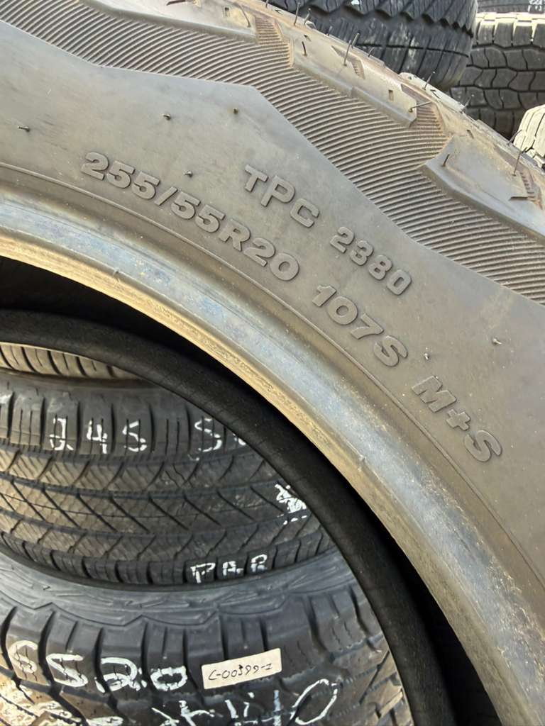 255/55R20 (3 Used Tires) Bridgestone Dueler A/T