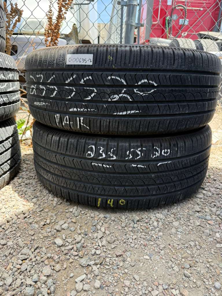 235/55R20 Pair (2 Used Tires) Pirelli Scorpion AS Plus 3