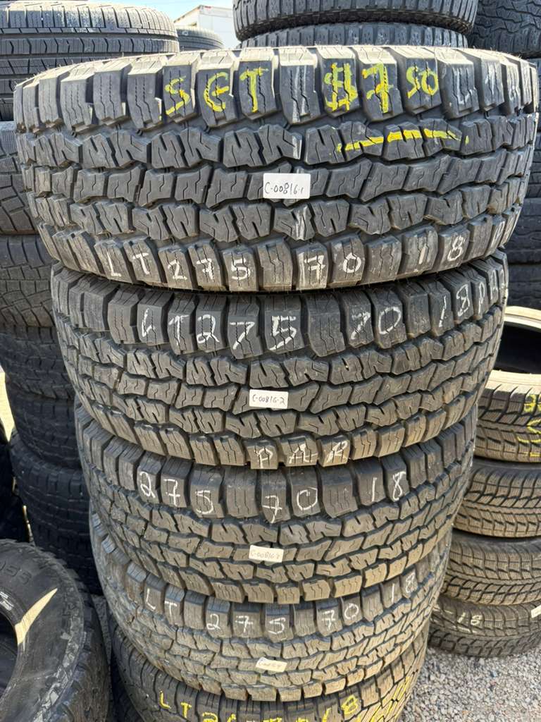 LT275/70R18 Set (4 Like New Tires) Mazama Open Range AT plus