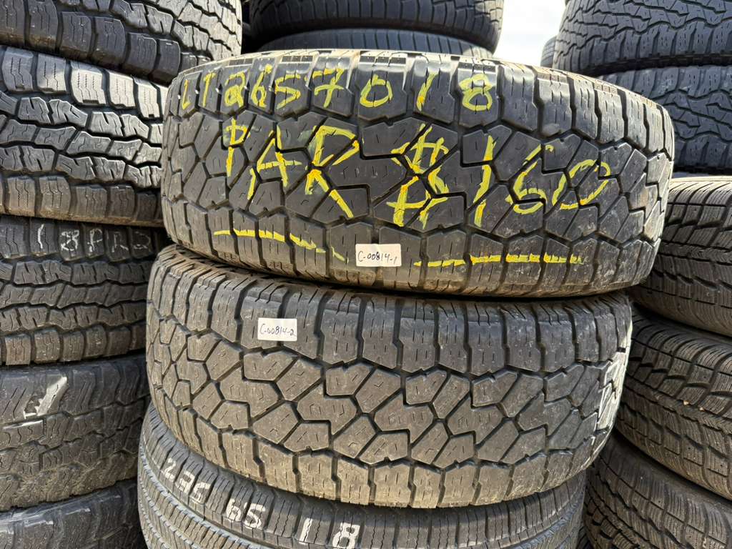 LT265/70R18 Pair (2 Used Tires) Falken Wildpeak AT4W