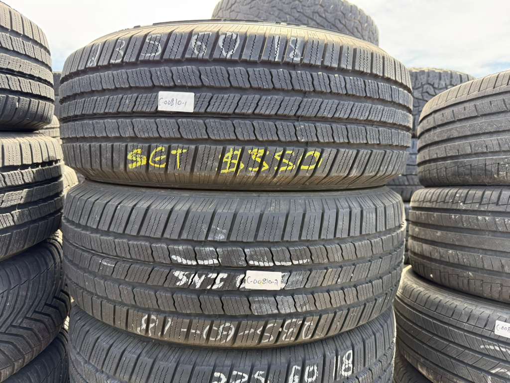 235/60R18 Set (4 Used Tires) Michelin Defender LTX